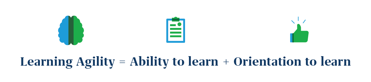 Learning agility = Ability to learn + Orientation to learn